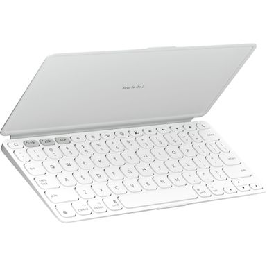 Logitech Keys-To-Go 2 for iPad - keyboard - built-in cover - QWERTY - English - pale gray Input Device