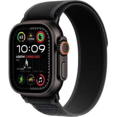 Apple Watch Ultra 2 (GPS+Cellular) 49mm Titanium Case with Black Trail Loop - S/M - Black - (2024)