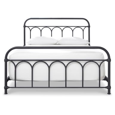 Black Nashburg Queen Metal Headboard/Footboard/Rails