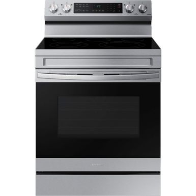 Samsung - 6.3 cu. ft. Freestanding Electric Range with WiFi No-Preheat Air Fry Convection - Stainless Steel