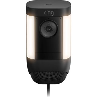 Ring - Spotlight Cam Pro Outdoor 1080p Plug-In Surveillance Camera - Black