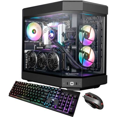 iBUYPOWER - Y60 Gaming Desktop - AMD Ryzen 7 7700X - 32GB DDR5 RAM - NVIDIA GeForce RTX 4060Ti 8GB - 2TB NVMe SSD - Black