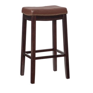 Ansley Backless Upholstered Barstool Cognac