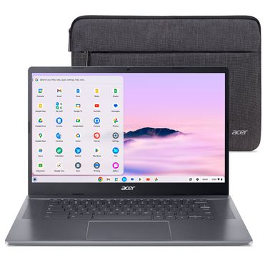 Acer - Chromebook Plus 515 Laptop with Google AI - 15.6" FHD Display - Intel i3-1215U - 8GB LPDDR5X - 128GB UFS - Wi-Fi 6E - Steel Gray