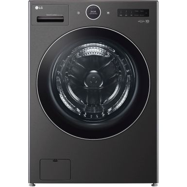 LG - 5.0 Cu. Ft. HE Smart Mega Capacity All-in-One Electric Washer/Dryer WashCombo with Steam and Ventless Inverter Heat Pump - Black Steel