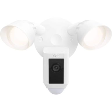 Ring - Floodlight Cam Plus Outdoor Wired 1080p Surveillance Camera - White