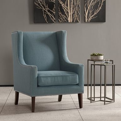 Blue Barton Wing Chair