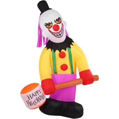 8-Ft. Tall Pre-lit Inflatable Clown