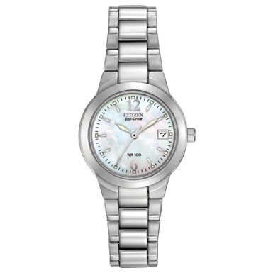 Citizen  - Ladies Chandler Eco-Drive Silver-Tone Watch Mother-of-Pearl