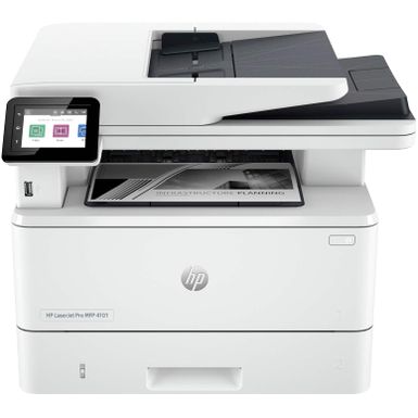 HP - LaserJet Pro MFP 4101fdw Wireless Black-and-White All-in-One Laser Printer - White