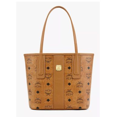 MCM Visetos Mini Shopper-Cognac