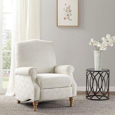 Ivory Athena Push Back Recliner