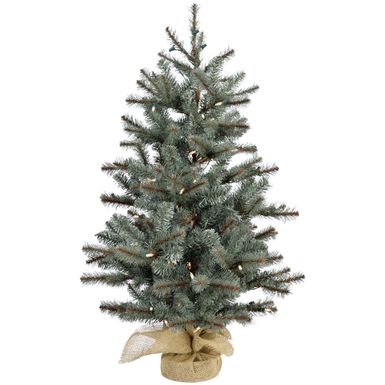 Fraser Hill Farm 4.8' Heritage Pine Tree - Clear LED Lights, Battery Box