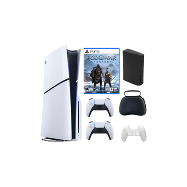 Playstation 5 Slim + God of War Bundle with Extra Controller, Accessories