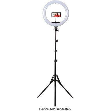 Sunpak - Premium Series 18 Inch Bi-Color Ring Light Kit with BOYA Wireless Microphone and Bluetooth Remote