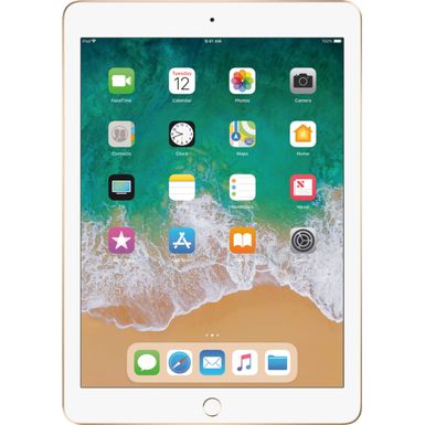 Apple - Geek Squad Certified Refurbished iPad (5th generation) with WiFi - 128GB - Gold