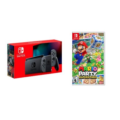 Nintendo - Switch 1.1 (Gray) + Mario Party Superstars BUNDLE