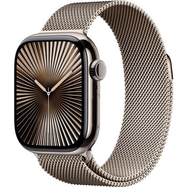 Apple Watch Series 10 (GPS+Cellular) 42mm Titanium Case with Natural Milanese Loop - Natural - (2024)