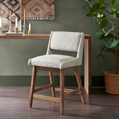 Brooklyn Light Grey Upholstered Counter Stool