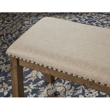 Beige Moriville Upholstered Bench