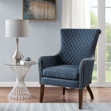 Dark Blue Heston Accent Chair