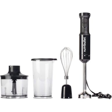 NutriBullet - Immersion Blender Deluxe with Whisk and Chopper Attachment NBI60100 - Black