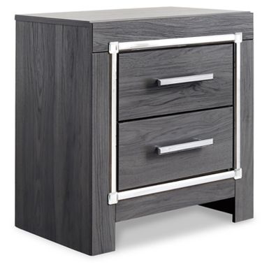 Gray Lodanna Two Drawer Night Stand