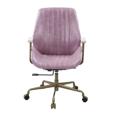 ACME Hamilton Office Chair, Pink Top Grain Leather