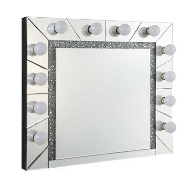 ACME Noralie Accent Mirror, Mirrored & Faux Diamonds