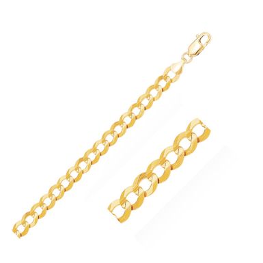 8.2mm 10k Yellow Gold Curb Bracelet (8.5 Inch)