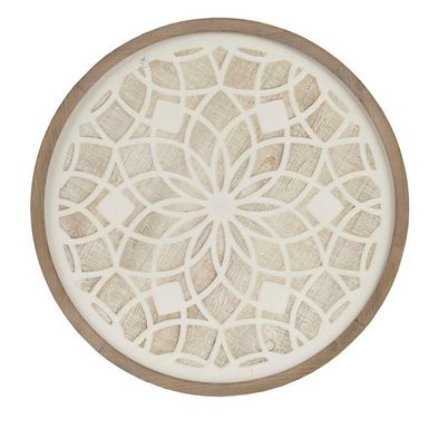 Leah Round Two-tone Medallion Wall Decor