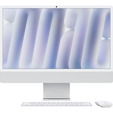 Apple - iMac 24-inch All-in-One - M4 chip - Built for Apple Intelligence - 10 Core CPU - 10 Core GPU - 16GB Memory - 256GB SSD - Silver