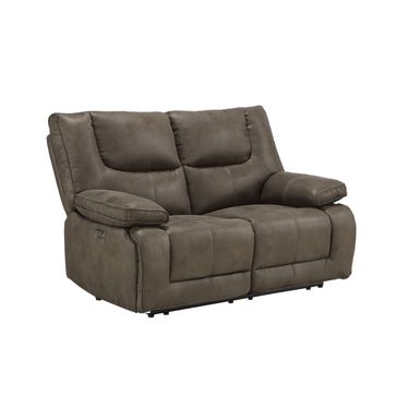 ACME Harumi Power Motion Loveseat w/USB, Gray Fabric