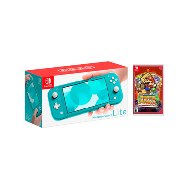 Nintendo Switch Lite Turquoise + Paper Mario: The Thousand-Year Door Bundle