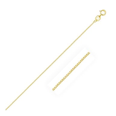 10k Yellow Gold Classic Box Chain 0.6mm (20 Inch)