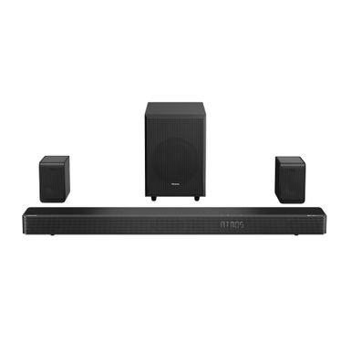 Hisense - 5.1.2 Dolby ATMOS Soundbar with Wireless Rear Satellite Speakers & Wireless Subwoofer - Black