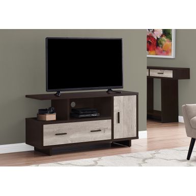 TV Stand/ 48 Inch/ Console/ Media Entertainment Center/ Storage Cabinet/ Drawers/ Living Room/ Bedroom/ Laminate/ Brown/ Contemporary/ Modern