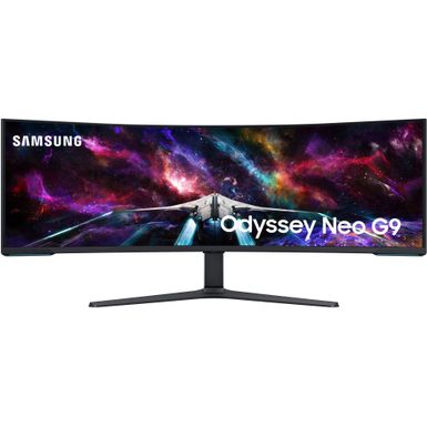 Samsung - 57" Odyssey Neo G9 Dual 4K UHD Quantum Mini-LED 240Hz 1ms HDR 1000 Curved Gaming Monitor (HDMI 2.1, DP 2.1, USB 3.0) - Black