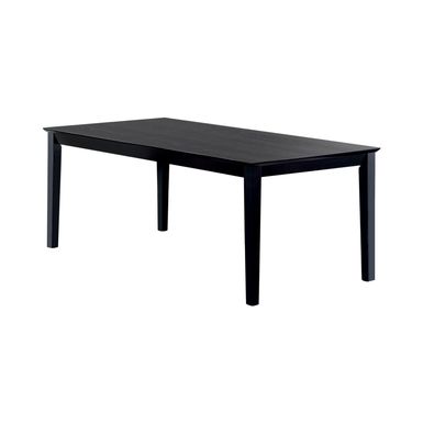 Louise Rectangular Dining Table with 18-inch Leaf Black