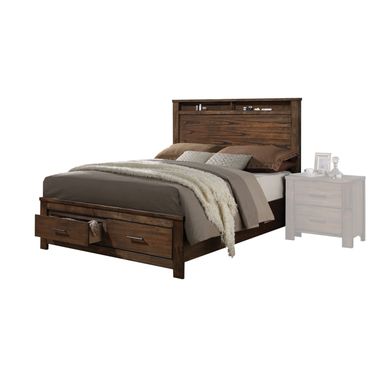 ACME Merrilee Eastern King Bed w/Storage, Oak