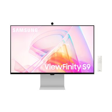 Samsung - 27" ViewFinity S9 5K IPS Smart Monitor with Matte Display, Thunderbolt 4 and SlimFit Camera. - Silver