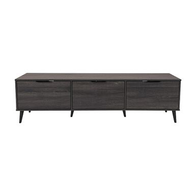 CorLiving - Cole Collection TV Stand with Enclosed Cabinets for Most TVs up to 85" - Dark Gray