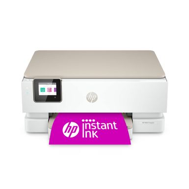 HP - ENVY Inspire 7255e Wireless All-In-One Inkjet Photo Printer with 3 months of Instant Ink included with HP+ - White  Sandstone