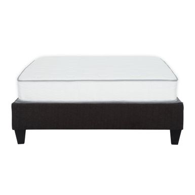 Carter Full Dark Grey Platform Bed w. Solar 9 in Pocket Spring Mattress