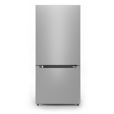 Midea - 18.7-Cu. Ft. Bottom Mount Refrigerator, Stainless Steel