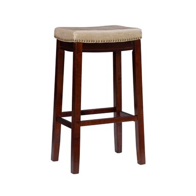 Ansley Backless Upholstered Barstool Beige