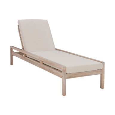 Searle Single Chaise Lounger Beige Natural