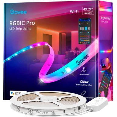 Govee - Wi-Fi RGBIC LED Strip Light - 50 feet - Multi