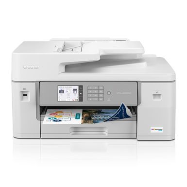 Brother - MFC-J6555DW INKvestment Tank All-in-One Inkjet Printer with up to 1-Year of Ink In-box - White/Gray