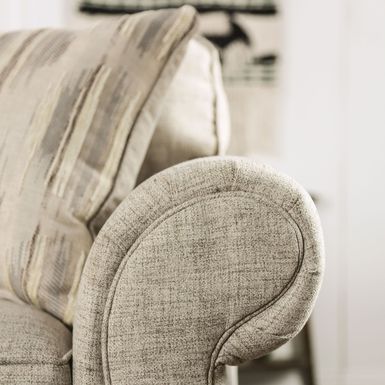 Transitional Fabric Upholstered Sofa in Cream